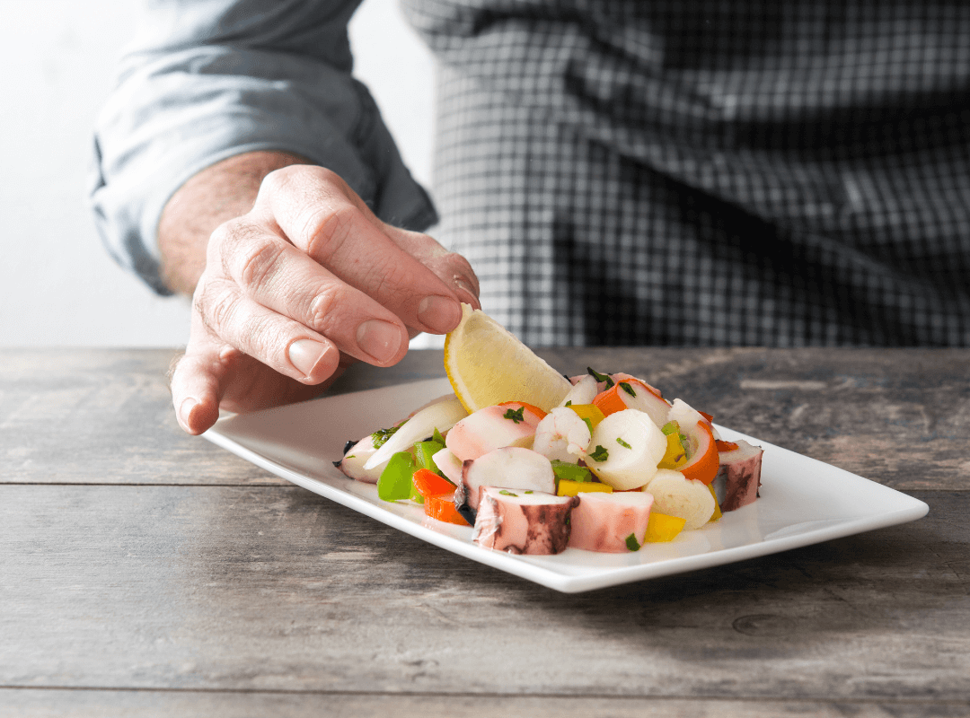 Chef with Peruvian Ceviche